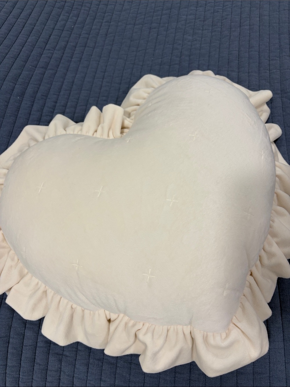 Threshold Oversized Reversible Heart Toss Pillow with Ruffle Trim